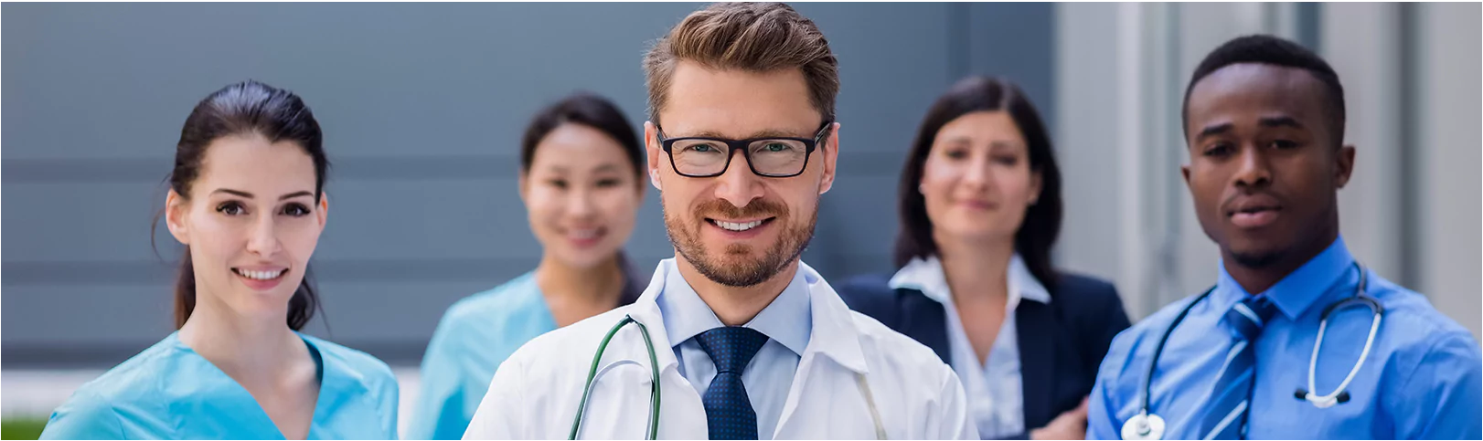 Team of doctors and caregivers